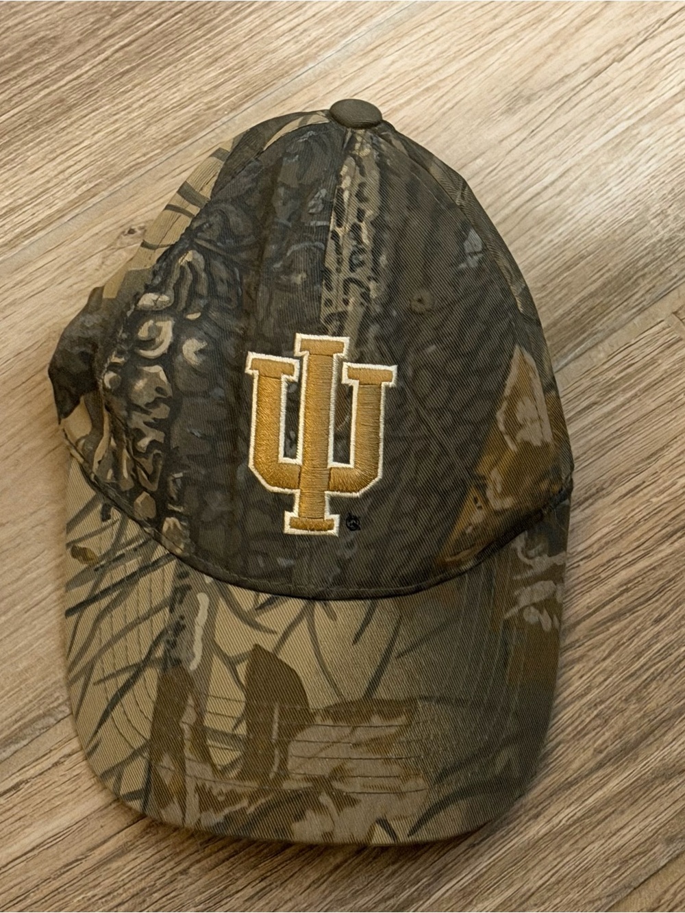 Indiana University Hoosiers Camo Camouflage Baseball Cap Hat Adjustable Vintage